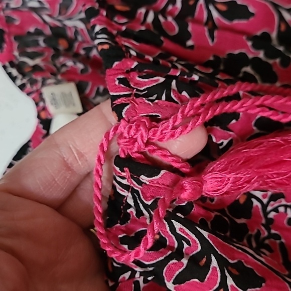 Rafaella women's 3/4 length sleeve top with tassels size XL - Picture 4 of 10